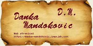 Danka Mandoković vizit kartica